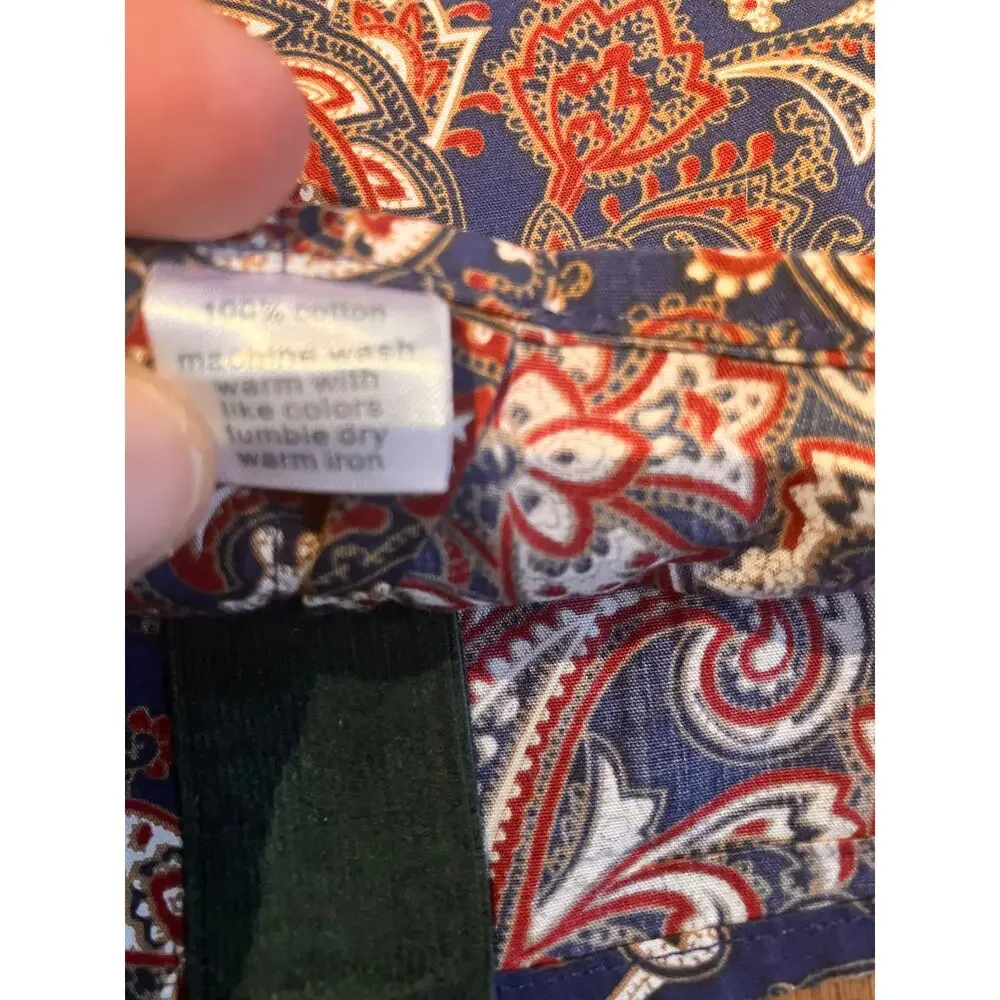 Paul Fredrick LT Classic Fit Paisley Long Sleeve Shirt 100% Cotton‎